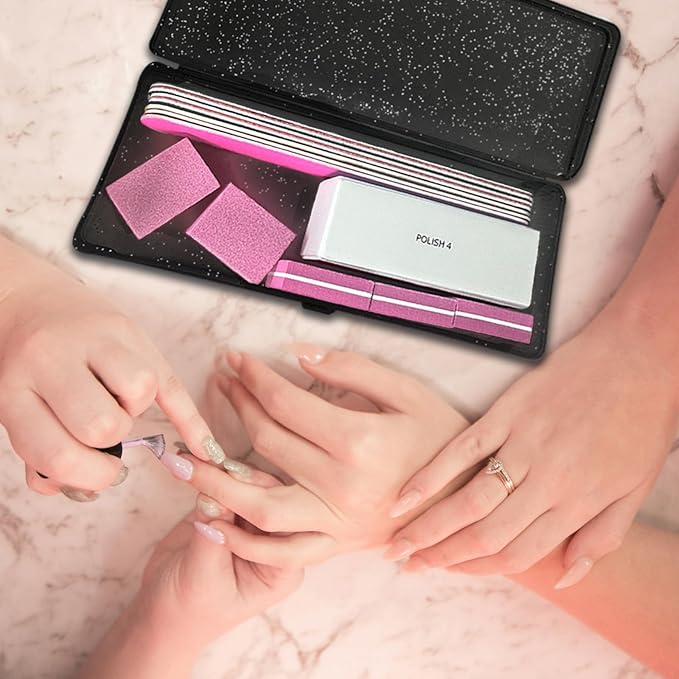 Manicure Tool Box, Nail Tool Organizer Personal Nail Box Storage Case for Organizing, Container for Nail Supplies Clear Plastic Nail Tool Box for Manicure Pedicure Kit (2 Pack)