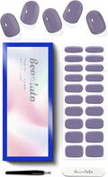 Semi Cured Gel Nail Strips - UV Light Gel Nail Stickers - 20 Long Lasting Salon Quality Wraps (Violet Moonlight)