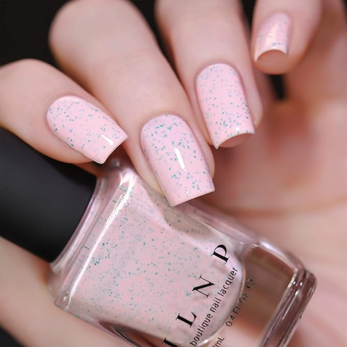 ILNP With Sprinkles - Delicate Macaron Pink Speckled Nail Polish