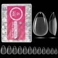 AIMEILI Extra Short Almond Fake Nails, 504pcs Pre-shape Gel Acrylic Nail Tips Press on Nails for Full Cover Nail Extension Home DIY Nail Salon 12 Sizes