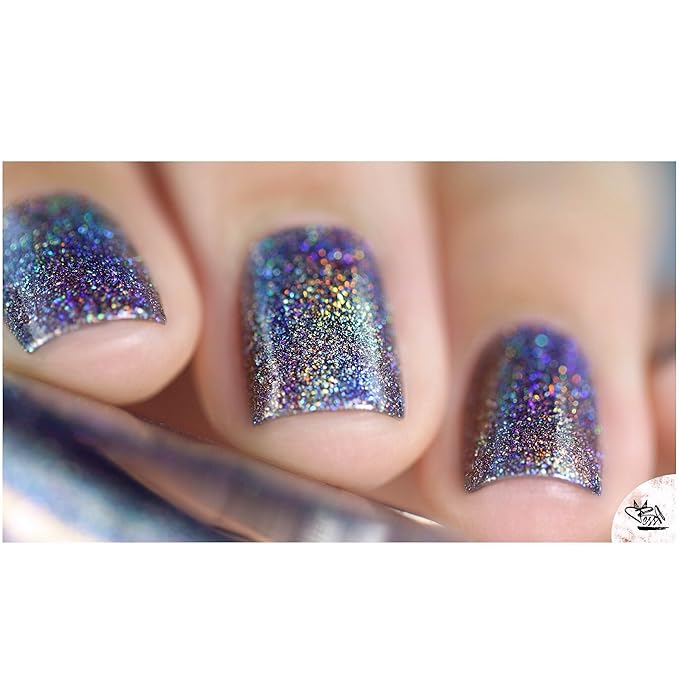 ILNP Maiden Lane - Charcoal Grey Ultra Holographic Nail Polish