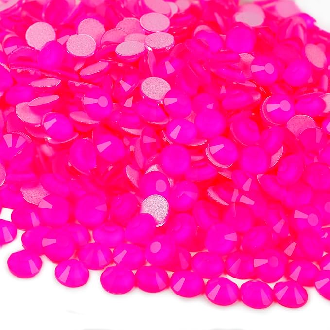 Genie Crystal ss20 Neon Hot Pink Flatback Rhinestones 1440 Pcs, 10 Gross 4.8 mm Brilliant Luminous Glass Rhinestone for Tumbler Cup, DIY Crafts, Nail Art, Home Decor, Costumes Dancewear