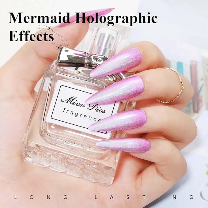 2 In 1 Marble Nail Polish and Holographicge Nail Polish Marble Watercolor Ink Nails Painting Blooming Gel Polish Nails Art Design 001
