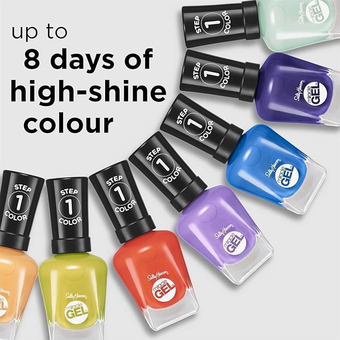 Sally Hansen Miracle Gel Salon Quality Nail Polish | Gel-Like Formula, Two-Step System, No UV Light Needed, Long Lasting | Opaque, Glossy | 601 Crying Out Cloud | Blue Lavender Nail Color