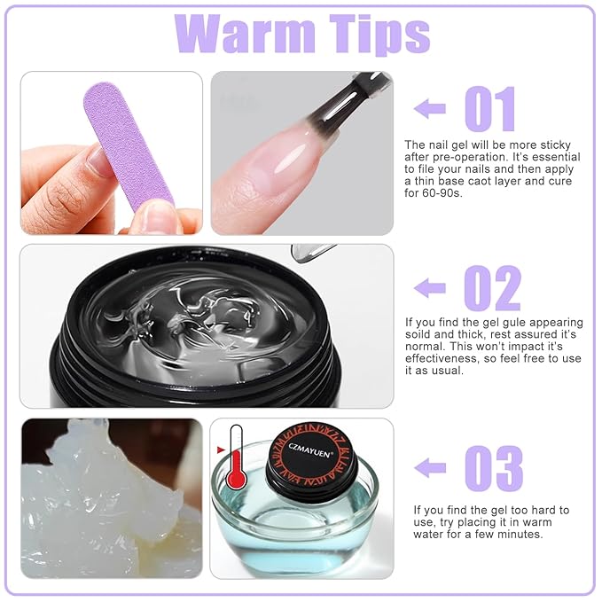 3D Sculpting Gel Kit - 15g Clear and White Non-Sticky Hand Solid Builder Nail Carving Gel with Gold Sliver Nail Chrome Powder DIY Salon