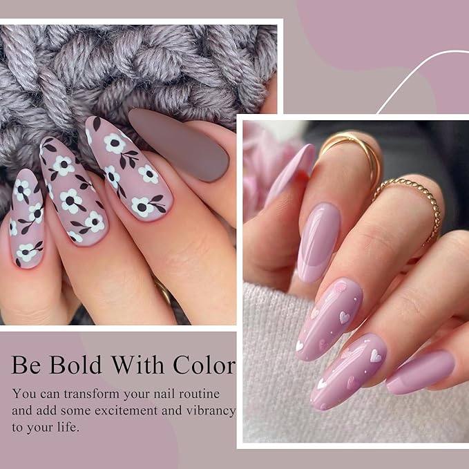 MTSSII Gel Nail Polish Set 8 Colors Skin Tone Collection Nude Brown Gel Polish Pink Neutral Beige Khaki Soak off Uv Led Lamp Needed Manicure Diy Home Gift for Girls
