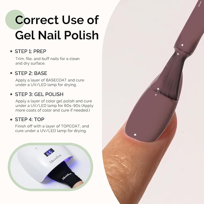 MelodySusie Hema Free Gel Nail Polish, 0.5 Fl Oz Thick Deep Rosy Nude Gel Polish, Non-Toxic, Long Lasting, Soak Off UV Nail Polish, Manicure Nail Design Salon DIY Nail Art at Home K0579