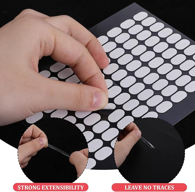 800 Pcs False Tip Double Sided Adhesive Tapes, Nail Adhesive Tabs for Press on Nails Pre-Cut Nail Display Strips for Nail Art Holder Nail Art Display Tapes for Manicure