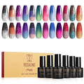 ROSALIND 12PCS Color Changing Gel Nail Polish, Temperature Mood Change Red Pink Purple Blue Colors Gel Polish Soak Off UV Thermal Nail Polish Set for Manicure DIY at Home and Salon