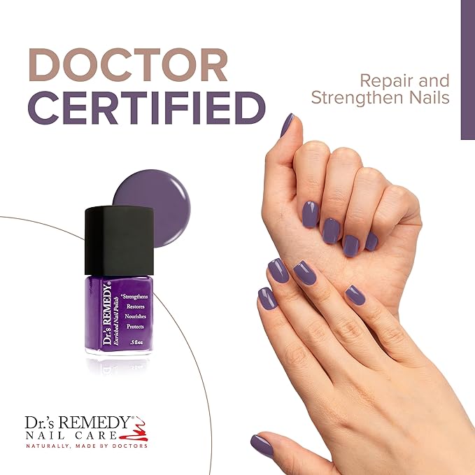 Dr’s Remedy 3 Pack Nail Polish Kit - Hop To It, Be Hopeful Trio - Non Toxic and Organic All Natural Enriched Nail Strengthener - HOPEFUL Hot Pink/RESILIENT Rose/AMITY Amethyst