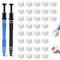 Eiito 100Pcs Soft Nail Sponges for Ombre, Nail Art Sponges With 2Pack Grabbing Pen, Aura Nails, Ombre Nail Brush, Manicure Nail Art Tools (Black+blue)