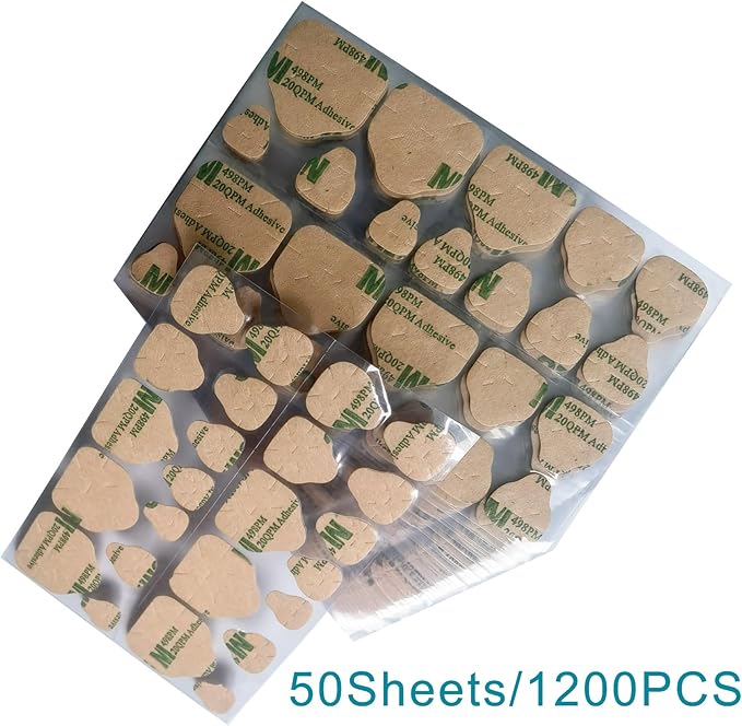 Nail Stickers：Nail Adhesive Tabs Transparent Double Side Nail Sticky Tabs, 1200PCS Toes Press Ons Nail Sticker,Waterproof Breathable Toe False Nail Tips Jelly Nail Glue Replacement (Toe 50 Sheet)
