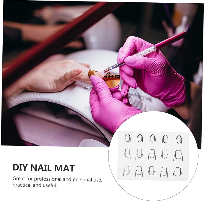Beaupretty 2pcs Nail Coloring Pad Nail Paste Tool Nail Salon Supply Colorized Silicone Pad Nail Coloring Mat Manicure Cushions Washable Manicure Mat Manicure Coloring Mat Manicure Mats