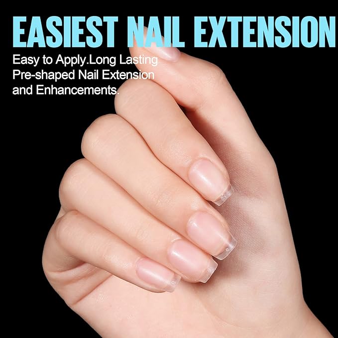 TOMICCA Extra Short Coffin Nail Tips, 15 Sizes 450Pcs Full Cover Gel Nail Tips for Extension Manicure, Acrylic Pre-shaped Double-sided Matte Fake Nails Christmas Nails with Box