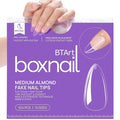 BTArtbox 500pcs Almond Nail Tips - Full Cover with Case for Nail Salons and DIY Nail Art, 10 Sizes