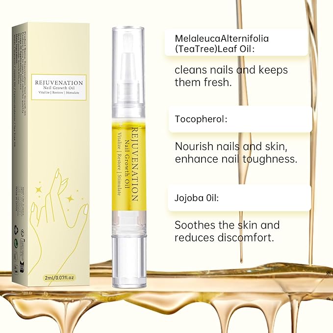 2PCS Nail Growth Oil & File Set - Strengthen, Repair & Promote Healthy Nails Fast