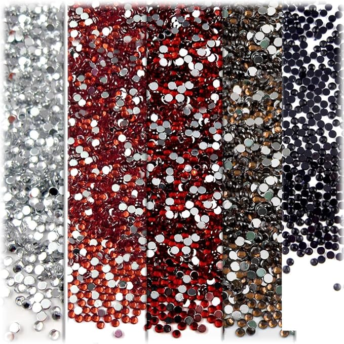 The Crafts Outlet 5,000pc Rhinestones Round 2mm Tiny for Nails - Flatback Golden Yellow