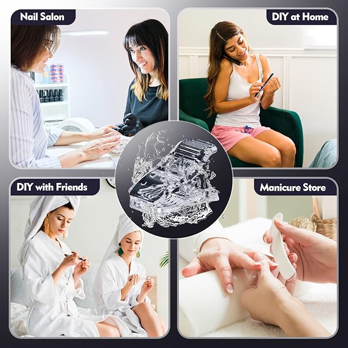 Beloving 10 Pcs Nail Clips for Poly Nails Gel, Adjustable Tightness Nail Tip Clips for Quick Building Gel Nails, Extension Nail Kit Tool with 2 Adjust Needles for Nail Art Manicure DIY, Clear