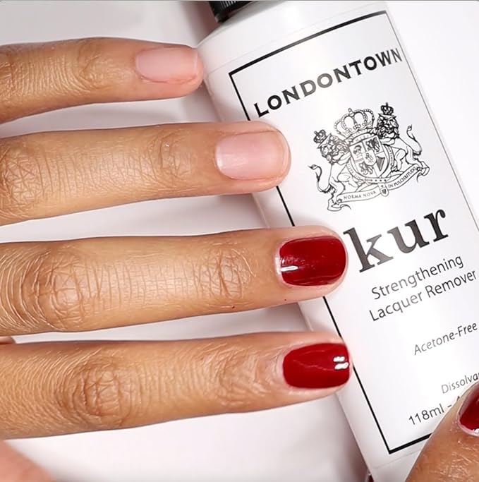 LONDONTOWN Acetone-Free Nail Polish Remover – Fast-Acting, Gentle Formula with Vitamins A & E, Removes Glitter & Dark Polish, Strengthens & Hydrates Nails, 4 fl oz each, Pack of 2