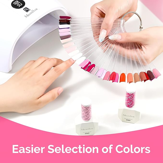 MelodySusie 200 Pcs Nail Swatch Sticks with Ring, Clear Swatches for Gel Polish, Transparent Acrylic Practice Tips, Suitable for Displaying Colors, Training Nail Art for Beginners and Professionals