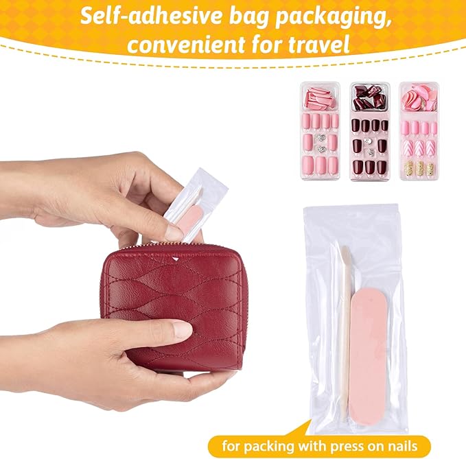 Mini Nail Files Disposable Cuticle Pusher for Press on Nails Double Sided Nail Files Manicure Pedicure Tools (40)