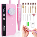 Nail Drill Professional 45000RPM Electric Nail File Kit, Upgraded Rechargeable Cordless Efile Set, Portable Acrylic Gel Nail Polish Remover Machine,Manicure Tool with 11 Gold Bits for Home/Salon