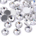 Dowarm 1440 Pieces SS10 Flatback Rhinestones, 2.8MM Flatback Crystal Clear Rhinestones for Craft, Nails, Dance Costumes, Non Hotfix