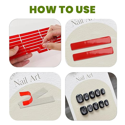 10 Sheet Nail Art Tape Nail Mounting Tape Salon Double Sided Adhesive Tape Accessory for Nail Tip Color Display for Salon(300pcs)