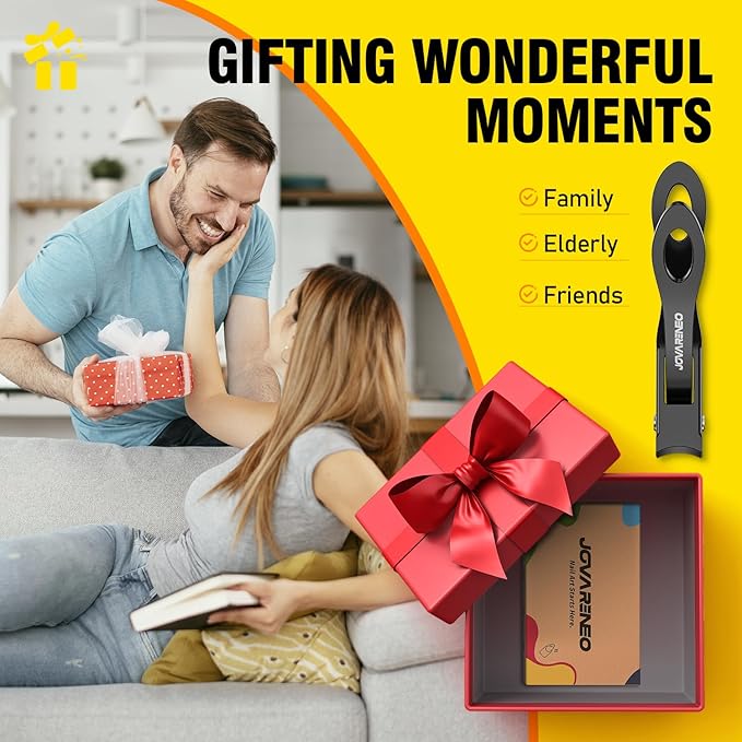 Toenail Clippers for Seniors, Angled Head Toe Nail Clippers for Thick Toenails, Wide Jaw Clippers, Ergonomic Anti-Splash Cutter, Upgraded Long Handled Toenail Clippers