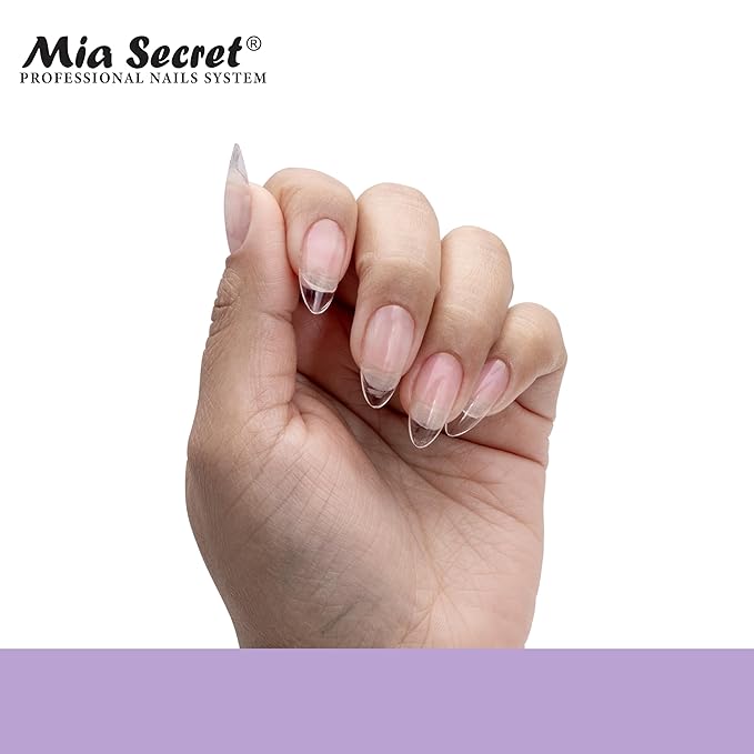 Mia Secret Soak off CLEAR Soft Gel Nail Tip MADE IN USA for Salon and DIY (Clear 140 Tips, Almond)