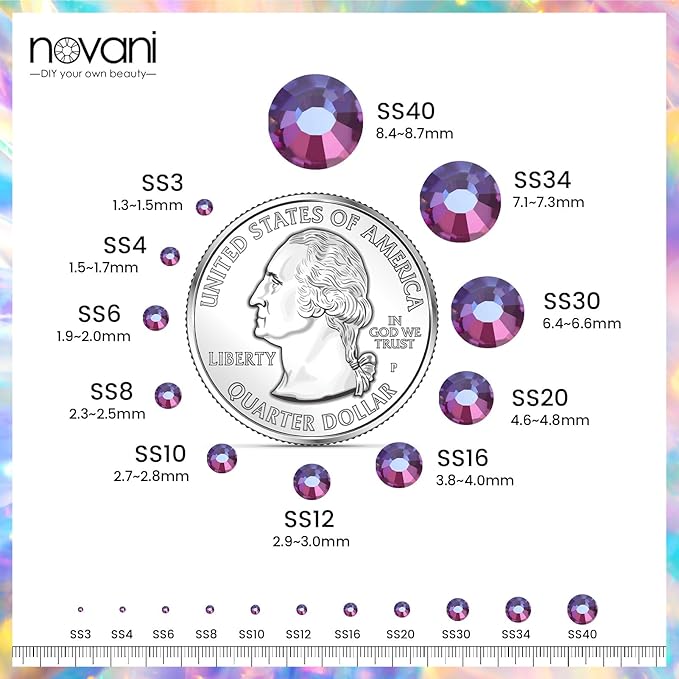 Flatback Rhinestones Non Hotfix Rhinestones for Crafts Glass Nail Rhinestones Nail Gems Crystals Rhinestones for Makeup Bags Shoes Decoration DIY(SS16,1440pcs,Blue Flame)