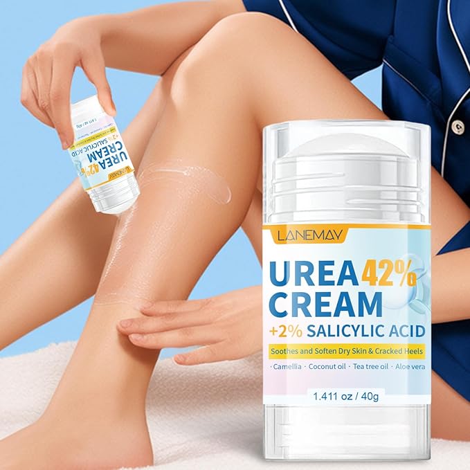 42% Urea plus 2% Salicylic Acid Foot Cream Moisturizer for Dry Cracked Feet Knees Elbows Hands Hydrates & Nourish Foot Care for Softens Exfoliates Dead Skin Smoothing Skin, 1.41 Oz