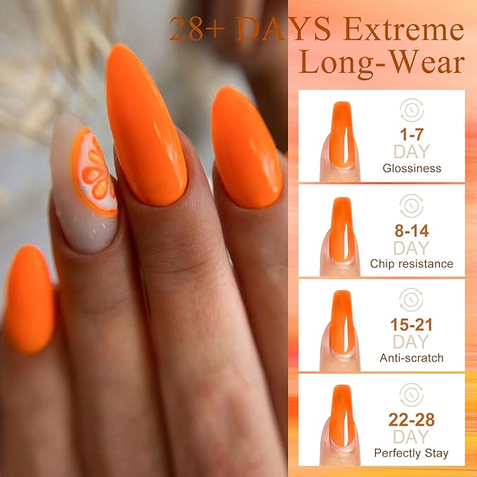 MTSSII 15Pcs Gel Nail Polish Set 6 Colors Neon Gel Polish + 3Pcs Poly Extension Gel Nail Kit Pink Orange Yellow Red Builder Gel Set for Beginner & Professional
