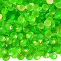 Blinginbox Flatback Rhinestones Round Gems, 1440pcs Luminous Series Glass Stones Neon Gems Non Hotfix Crystal Rhinestones for Nail Charms Crafts Clothes Tumblers,Lime Neon Opal,SS6.
