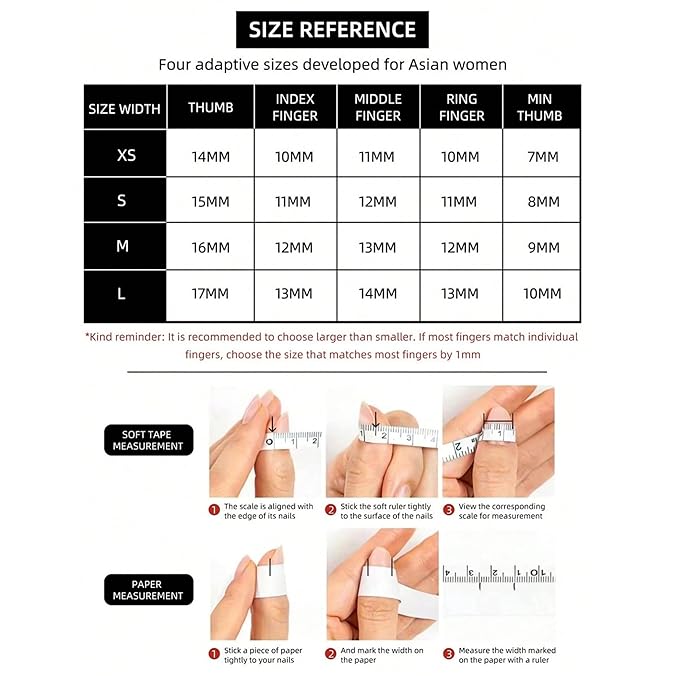 Almond Press on Nails Long Fake Nails Red Artificial Nail Black French Pink Floral and Gold Charm Designs Cute Stick on Nail for Women 24pcs