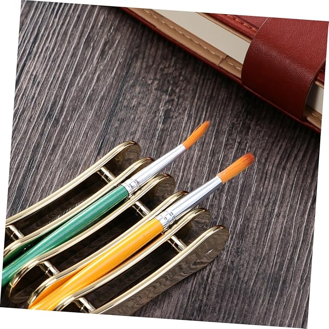 Nail Art Pen Holder for 5 Pens Compact Manicure Stand 3.07X1.96X0.78 Inch Portable Nail Brush Organizer for Gel Polish Pens and Salon Tools