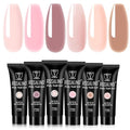 ROSALIND 6 PCS Poly Nail Gel, 0.34 oz/10 ml Soft Pink Poly Extension Gel, Quick Nail Extension, Builder Nail Enhancement for Beginner & Professional Salon Home Diy Design