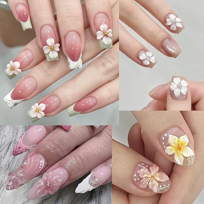 Solid Gel Builder for Nails, 60g Clear 3D Hard Gels Non-Stick Hand for Carving Molding Sculpting Gel Flower Charms Decoration DIY Extension Gels Salon & Home Manicure