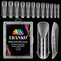 EBANKU Dual Forms for Poly Nail Gel 120CS Ballerina Dual Nail Forms Molds Acrylic Nail Tips Full Cover 12 Sizes for Builder Nail Gel Manicure Nail Art Design Salon DIY at Home
