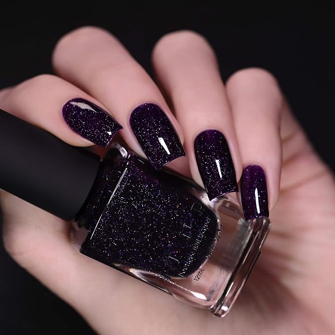 ILNP Annabelle - Striking Blackened Eggplant Purple Holographic Nail Polish