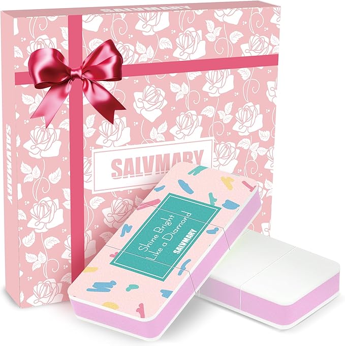 Nail Shiny Buffer Block Gifts for Women - Pink Nail Shine Buffing Blocks Files with 2 Way Smoother & Polisher for Natural Nails, Nail Care Gift Set Party Favors