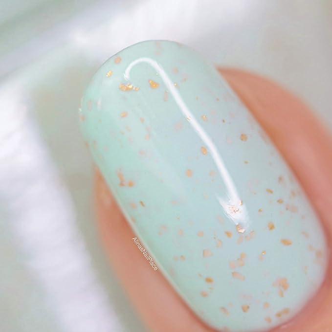 ILNP Tea Cup - Antique Pastel Mint Speckled Nail Polish