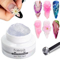 Solid Gel Builder for Nails, 60g Clear 3D Hard Gels Non-Stick Hand for Carving Molding Sculpting Gel Flower Charms Decoration DIY Extension Gels Salon & Home Manicure