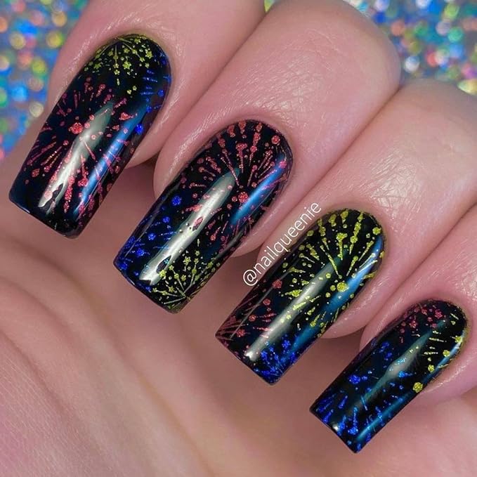 Whats Up Nails - B065 Winter Flurryland Stamping Plate for Christmas Nail Art Design