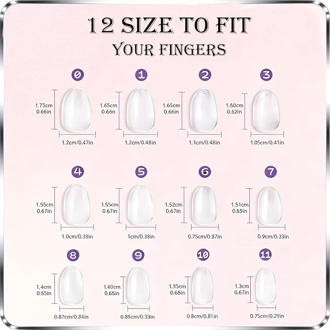 Short Kid Nail Tips,360Pcs Almond Soft Gel Nail Tips Pre-Shaped Press On Nails For Kids,Clear Acrylic Half Matte Full Cover Fake Nail For Kids DIY Extension & Salon Use12 Sizes