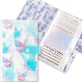 2PCS 240 Slots Flower Butterfly Nail Art Sticker Storage Books Purple Blue Wisteria Organizer Binders Transparent Collecting Album Photo DIY for Notebooks Diary Journal Planner