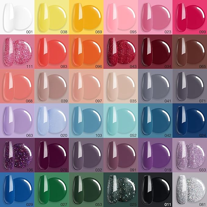 AZUREBEAUTY 170Pcs Dip Powder Nail Kit Starter 36 Colors Pink Red Purple Christmas Dipping Powder with Base/top Coat Activator Dip Liquid Set + Nail Removal Accessories Set for Gift