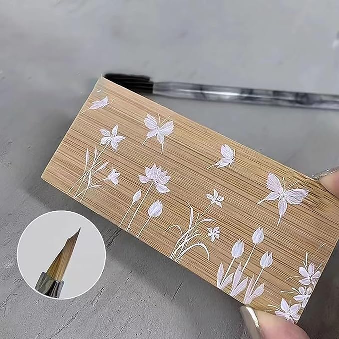 Nail Brush for Drawing Petals and Butterflies, Watercolor Paint Brushes for Oil Painting, Acrylic Paint Brushes（1 PACK） (flesh-colored)