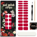 Nail Polish Strips (No UV Lamp Needed) - 22 Pcs Salon Quality Gel Nail Stickers - Long Lasting Wraps (Red Carpet Moment)