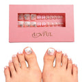 LOVFUL Handmade Acrylic Press on Toenails Gummy Bear | Salon Quality 20 PCS Free Size Toe Nails | Reusable Fake Nails for Toe | T26